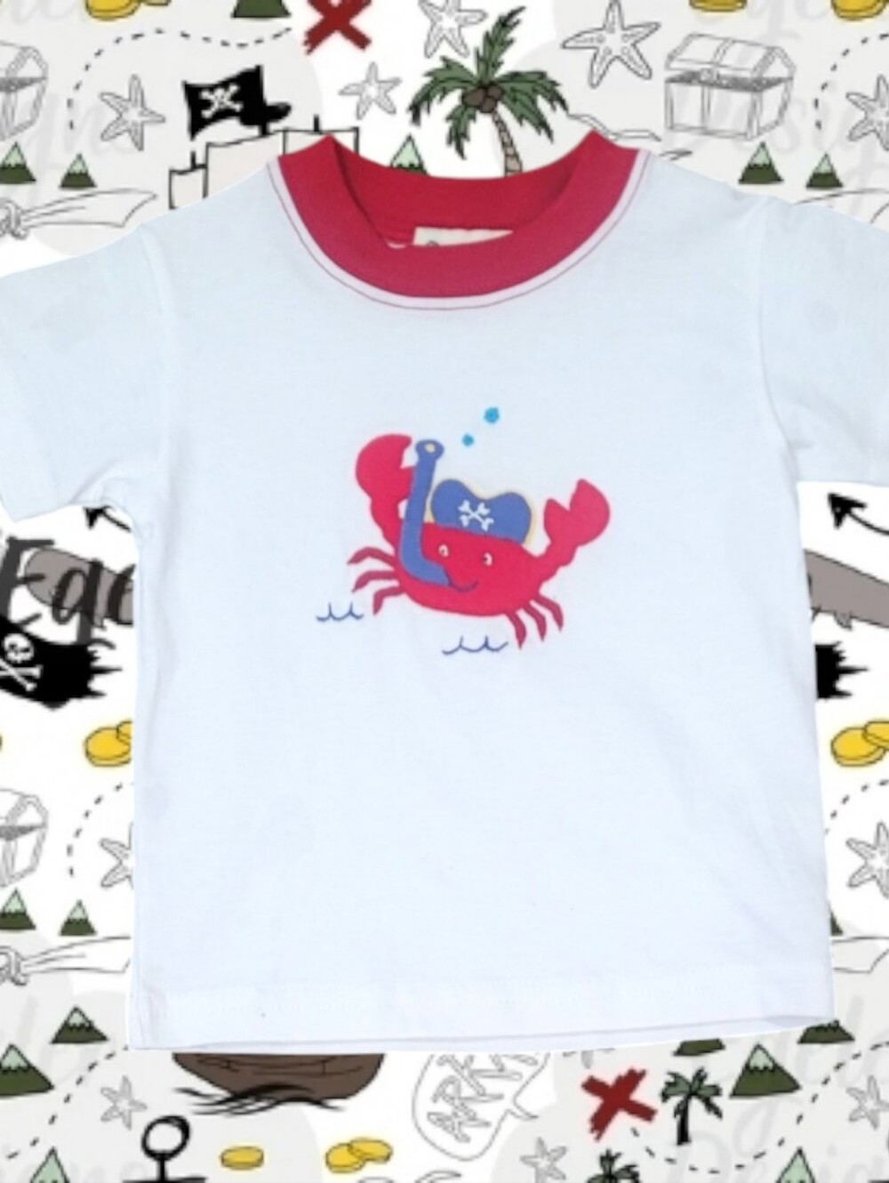 Baby Luigi Unisex Kids  "Crab" Embroidered Graphic Tee-shirt